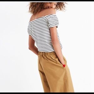 Madewell Off the Shoulder Striped top